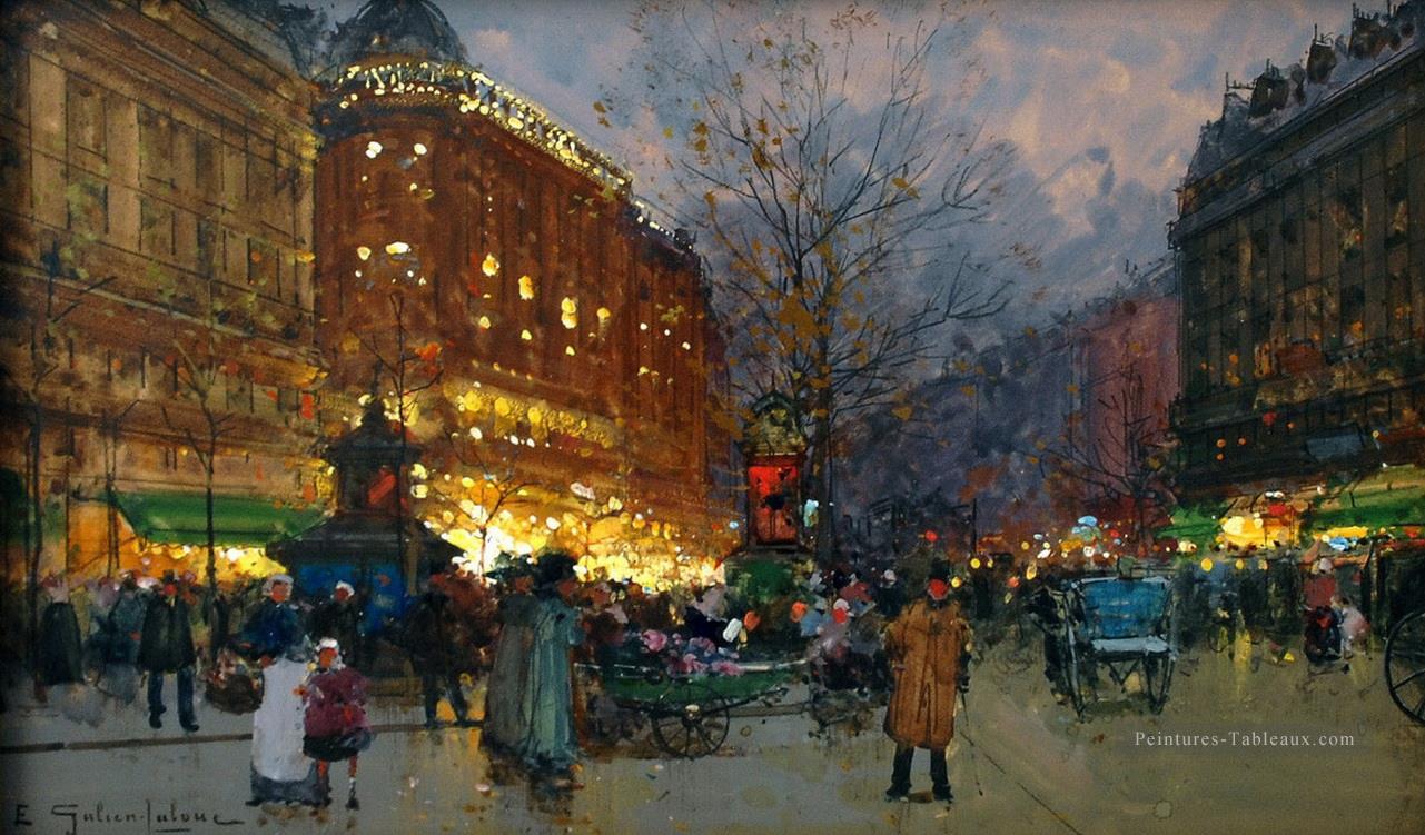 Le Grand Boulevard Eugène Galien Parisien Peintures à l'huile